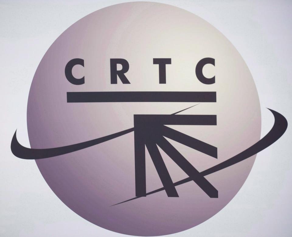 A CRTC logo is shown in Montreal on September 10, 2012. A coalition of groups representing consumers, low-income and Indigenous people in Manitoba says Canada's telecom regulator needs to do something to ensure mobile wireless services become more affordable soon. THE CANADIAN PRESS/Graham Hughes