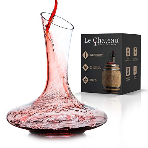 Le Chateau Wine Decanter - Hand Blown Lead-free Crystal Glass - Red Wine Carafe - Wine Gift - Wine Accessories (Amazon / Amazon)