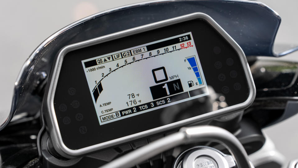 There are four different power modes that pair handily with the four modes offered by the engine control unit. - Credit: Joseph Agustin, courtesy of Yamaha.