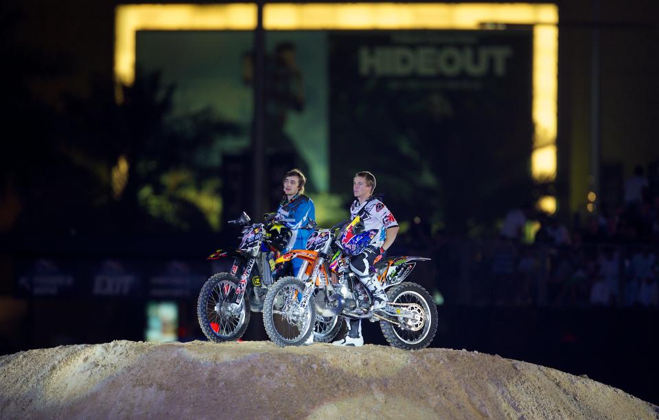 Action from the Red Bull X-Fighters International Freestyle Motocross 2013 at Downtown Dubai. Photo: Karl Jeffs/Yahoo! Maktoob