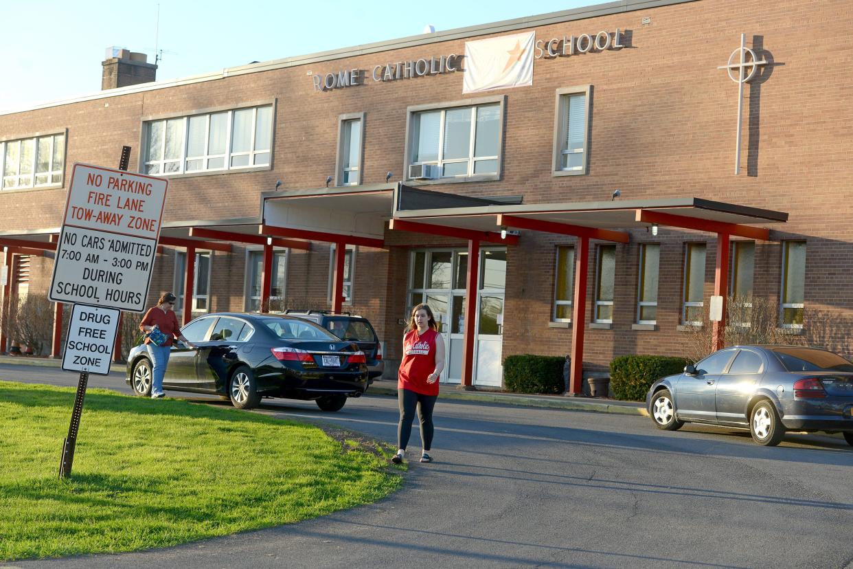 Rome Catholic School, seen in this O-D file photo shortly before the junior-senior high school closed, will close at the end of the school year, the Roman Catholic Diocese of Syracuse has announced.