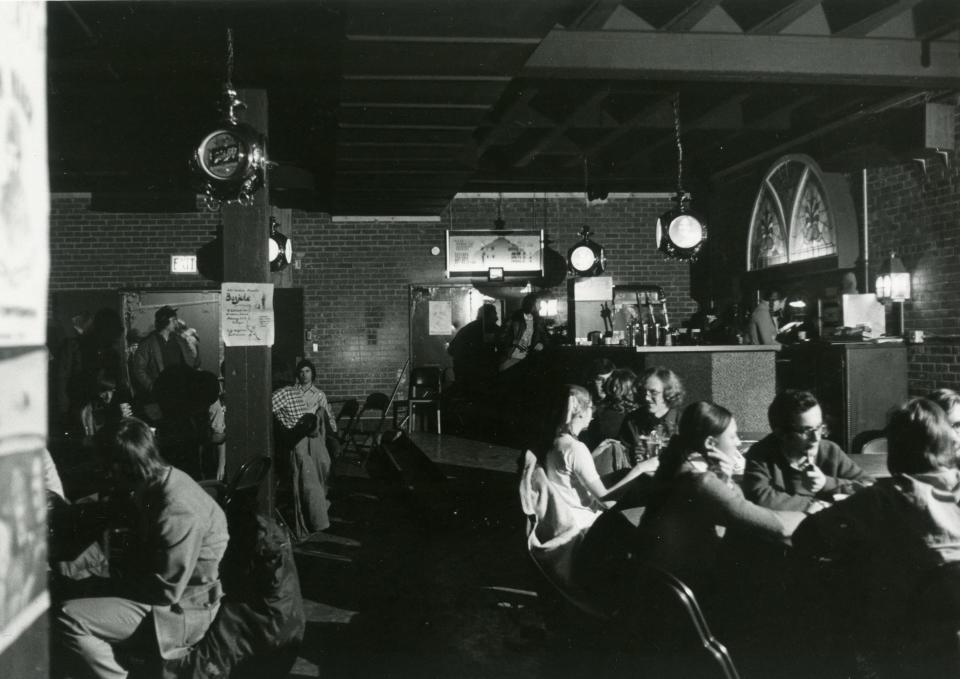 An old photo of Iowa State's M-Shop in the basement of the Memorial Union shows it hasn't changed much in 50 years.