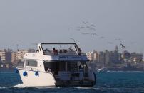 Tourists and Egyptians are seen on the diving ship Randa 2 during a summer vacation at a Red Sea resort, amid the coronavirus disease (COVID-19) outbreak, in Hurghada