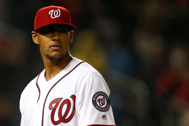 Joe Ross pitched eight strong innings in his return to Washington’s rotation. (Photo by Matt Hazlett/Getty Images)