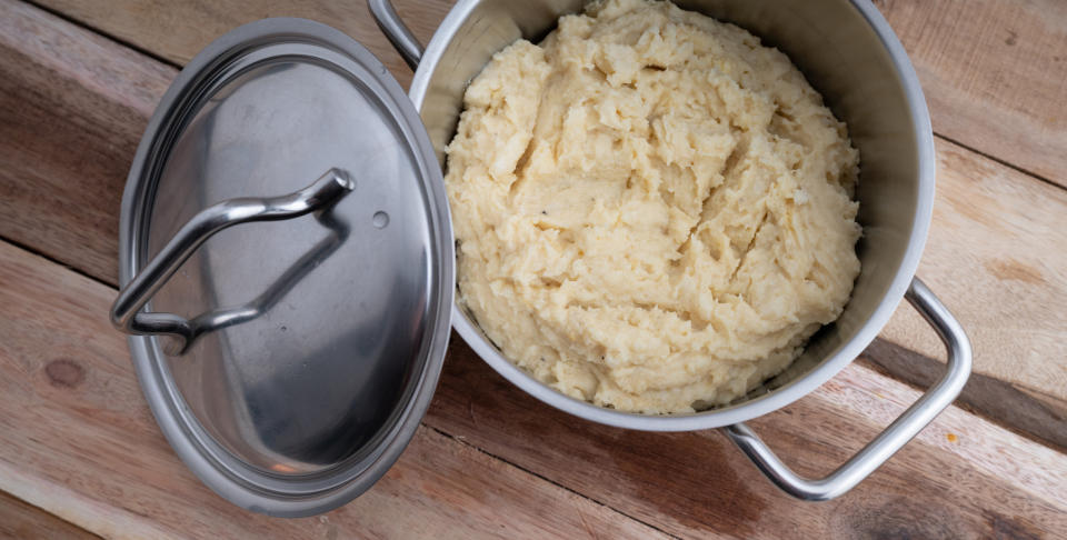 Mashed potatoes in a pot