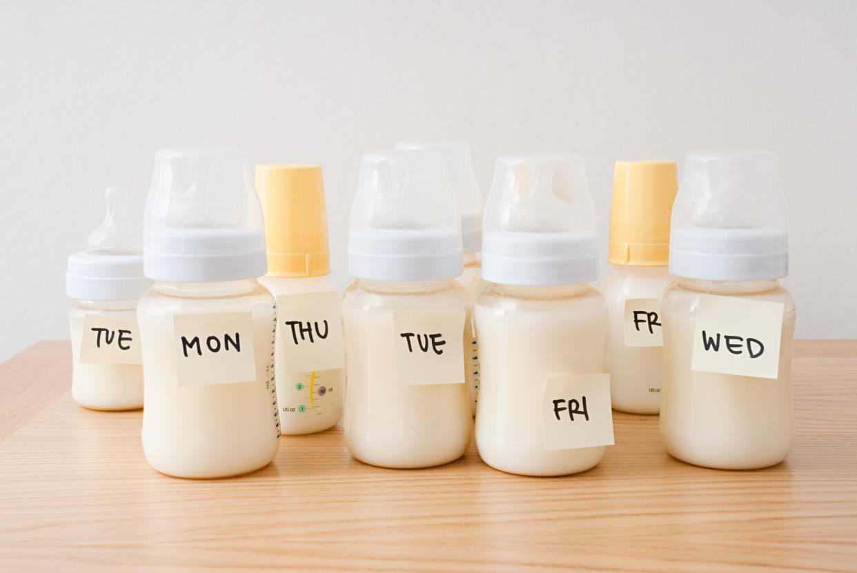A mum has shared an image of her blue breast milk and people are amazed [Photo: Getty]