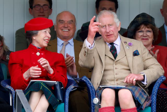 <p>Max Mumby/Indigo/Getty</p> Princess Anne and King Charles in Sept. 2023
