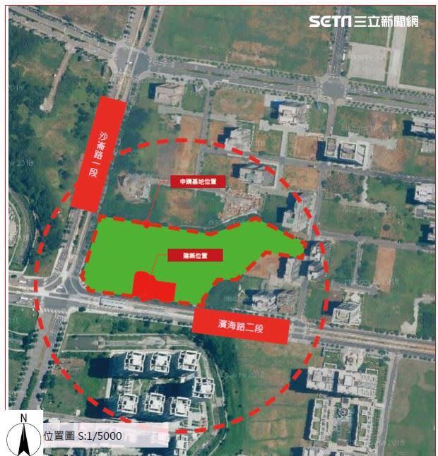 新市派出所預定設在濱海路二段、沙崙路一段的公七簡易自然公園內。（圖／翻攝畫面）