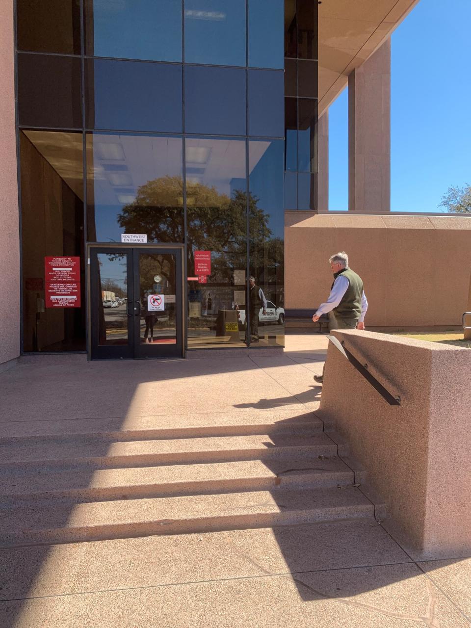 Tommy Pope returns to the courthouse after a long and emotional day March 1, 2024.