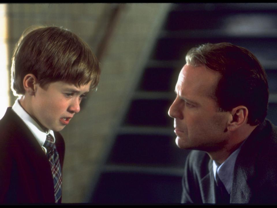 Haley Joel Osment and Bruce Willis in the 1999 film "The Sixth Sense."