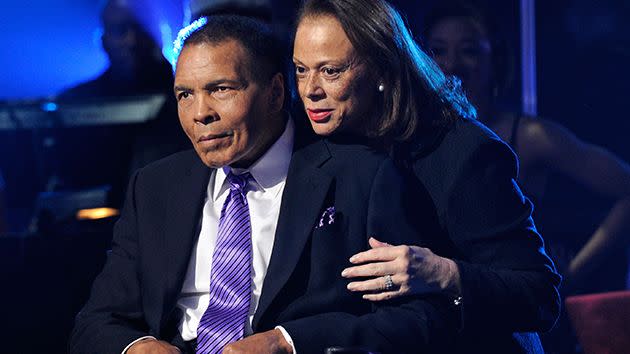 Ali and wife Lonnie in 2012. Image: Getty