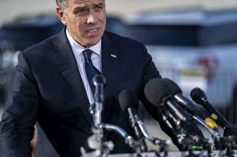 Hunter Biden, the son of President Joe Biden, has pleaded not guilty to three felony counts of possession of a firearm in connection with a 2018 purchase in Delaware of a revolver while he was admittedly using and addicted at the time to drugs. File Photo By Bonnie Cash/UPI