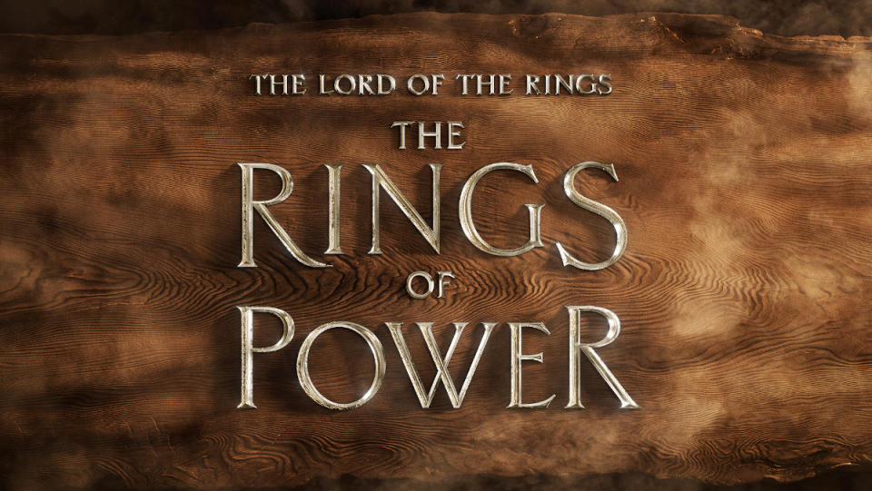 The title treatment for The Lord of the Rings: The Rings of Power