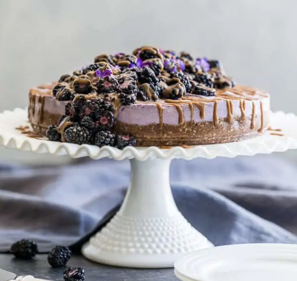 No Bake Blackberry Cheesecake