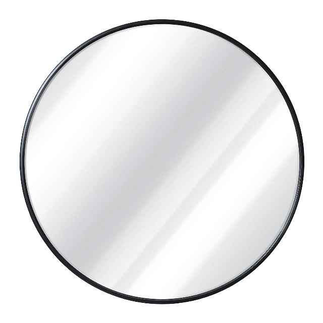 Black Round Wall Mirror 