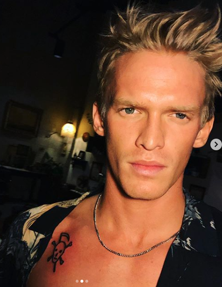 Cody went for a more simple skull and crossbones motif. Photo: Instagram/codysimpson