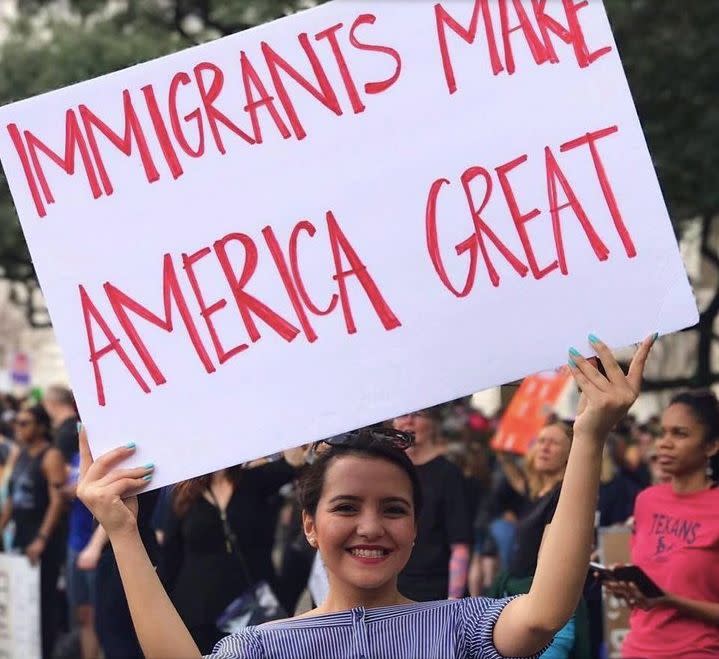 When Valeria Alvarado found out Trump had asked that&nbsp;a weekly list of crimes committed by undocumented immigrants be published,&nbsp;she knew it would&nbsp;"<a href="http://www.huffingtonpost.com/entry/teen-plans-to-tell-the-immigrant-stories-trumps-administration-never-would_us_5893856fe4b06f344e409326">unfairly define a community of over 11 million people by the actions of a few."&nbsp;</a><br /><br />That's when the 19-year-old Villanova University student decided to create&nbsp;<a href="https://www.facebook.com/WeTooAreAmerica/" target="_blank">"We, Too, Are America"</a> and share positive and inspiring immigrant stories on Facebook to counter Trump's list.