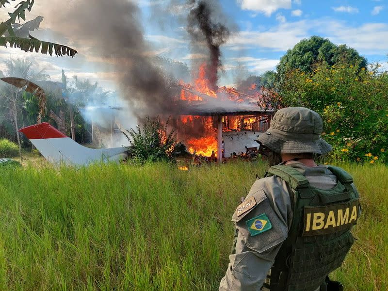 Operation against illegal mining in Yanomamis indegenous people lands in Roraima state