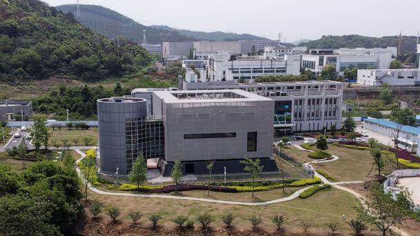 PHOTO: An aerial view shows the P4 laboratory at the Wuhan Institute of Virology in Wuhan, April 17, 2020, in China's central Hubei province. (Hector Retamal/AFP via Getty Images)