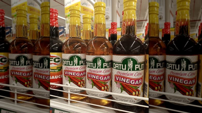 Bottles of Datu Puti cane vinegar