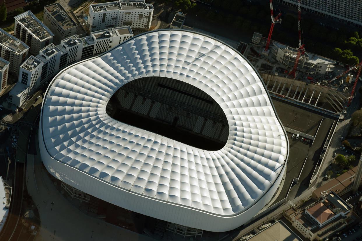 Une vue aérienne du stade Vélodrome, à Marseille.