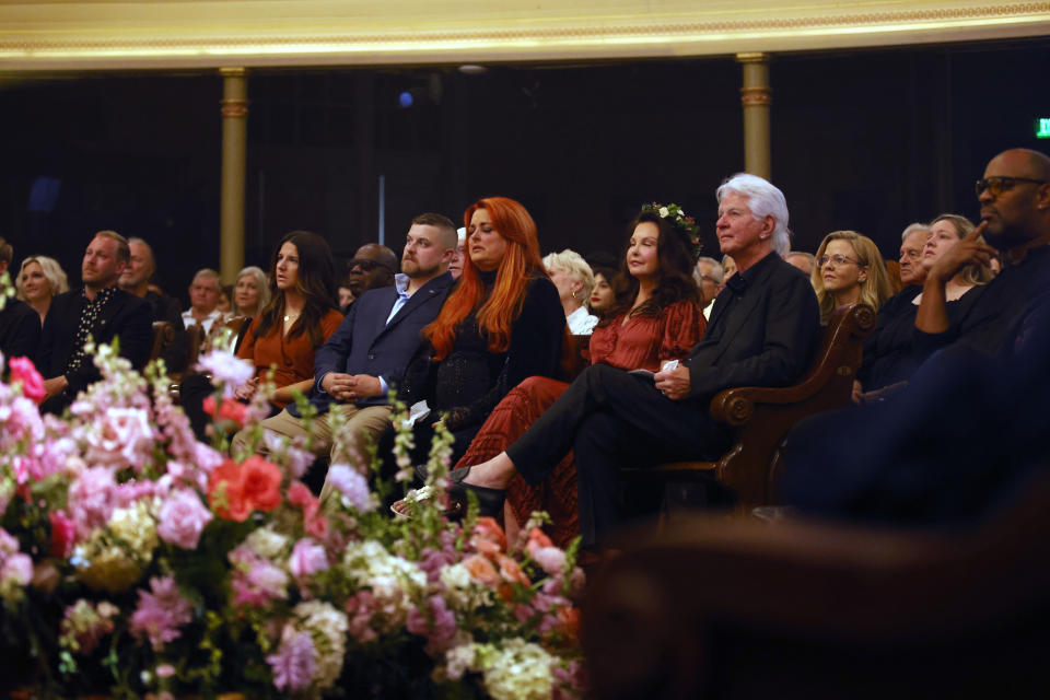 Wynonna Judd, Ashley Judd, and Larry Strickland attend CMT and Sandbox Live’s “Naomi Judd: A River Of Time Celebration” at Ryman Auditorium on May 15, 2022 in Nashville, Tennessee. - Credit: Katie Kauss for CMT