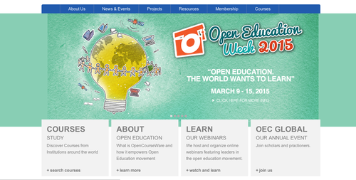 Open Education Consortium screenshot