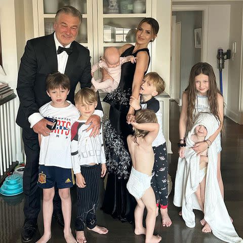 <p>Hilaria Thomas Baldwin/Instagram</p> Alec and Hilaria Baldwin with their kids