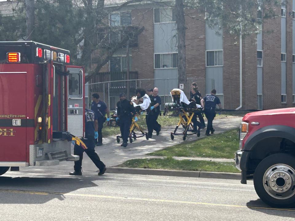 Lansing police respond to two officers being shot. A suspect was also shot. All are expected to survive. Apr. 10, 2024 (WLNS)