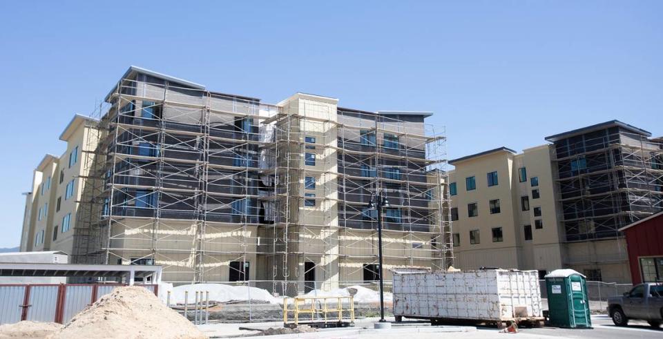 Construction continues on the San Luis Ranch housing development off Madonna Road in San Luis Obispo, on April 16, 2024. The San Luis Ranch housing development will include a hotel and marketplace.