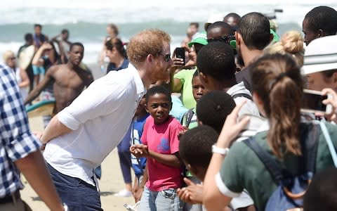 Prince Harry in Durban, South Africa - Credit: Rex