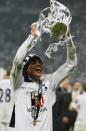 Tottenham Hotspur's Jermaine Jenas celebrates with the Carling cup (Photo by Dave Thompson - PA Images/PA Images via Getty Images)