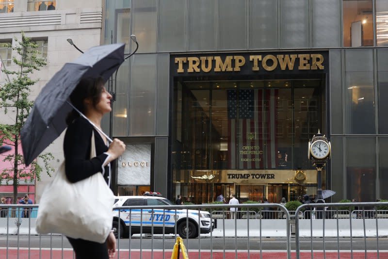 The Trump Organization owns the commercial and retail units in Trump Tower on Fifth Avenue in New York City and former President Donald Trump owns a triplex apartment. File Photo by John Angelillo/UPI