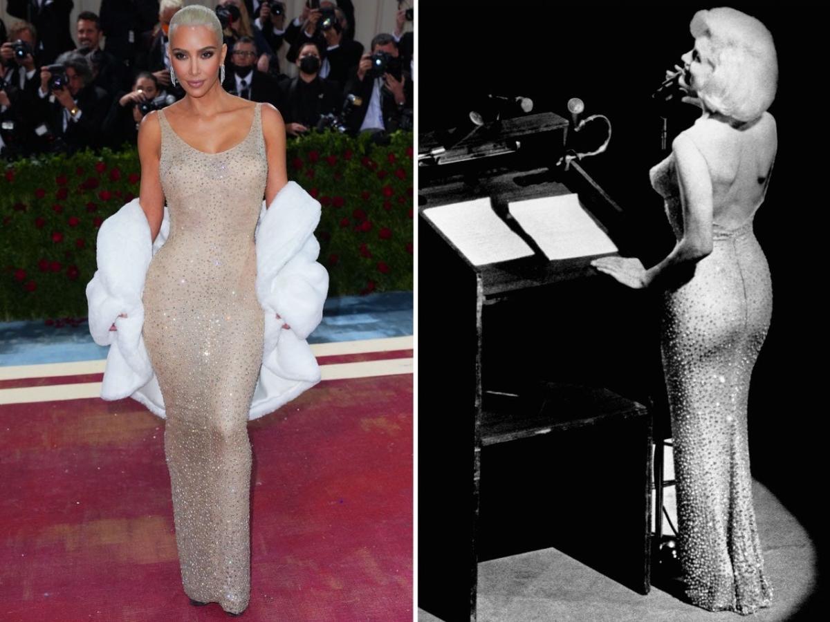 Marilyn Monroe's dress appears to be damaged after Kim Kardashian