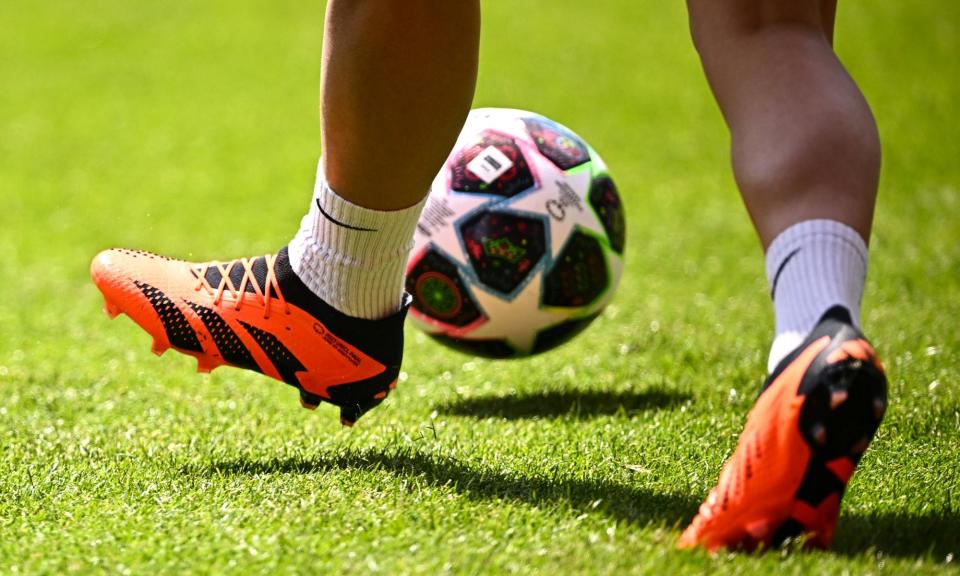 <span>The women’s equality committee criticised brands for only making only a ‘handful’ of boots specifically designed for female players.</span><span>Photograph: Ramsey Cardy/Sportsfile/Uefa/Getty Images</span>