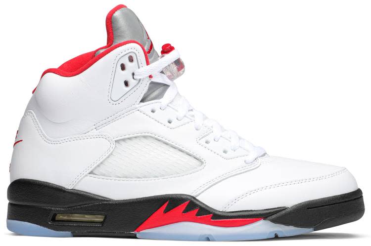 Air Jordan 5 Retro 'Fire Red' 2020. Image via GOAT.