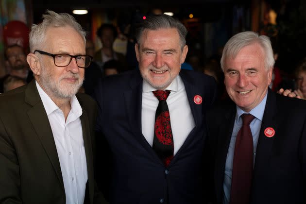 Former Labour leader Jeremy Corbyn, John McDonnell and Barry Gardiner (Photo: Dan Kitwood via Getty Images)