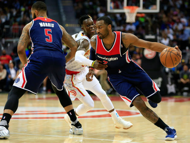 John Wall turns the corner. (Getty Images)