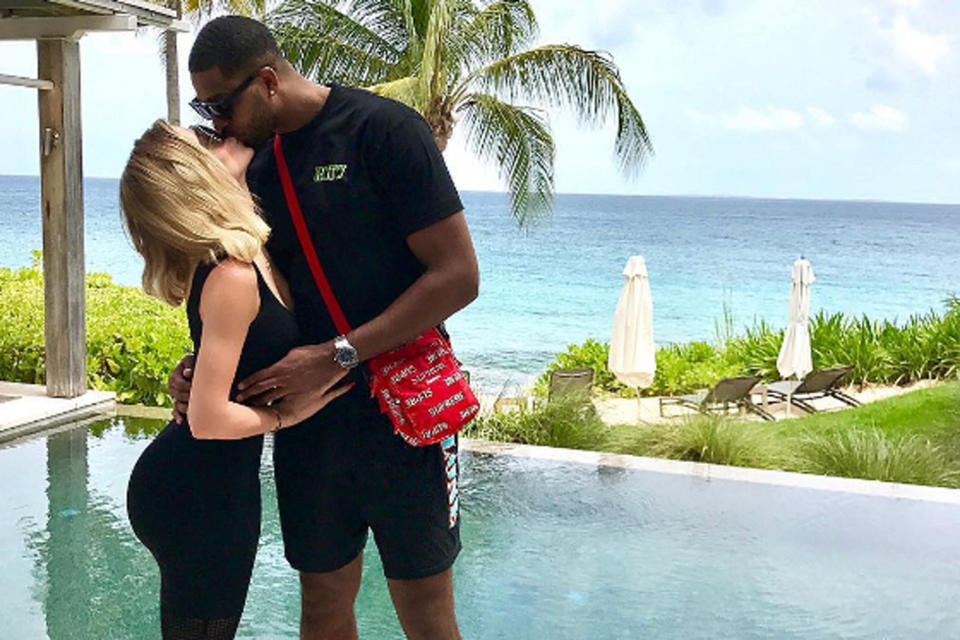 Suspicious: Khloe Kardashian with Tristan Thompson: Instagram/ Khloe Kardashian