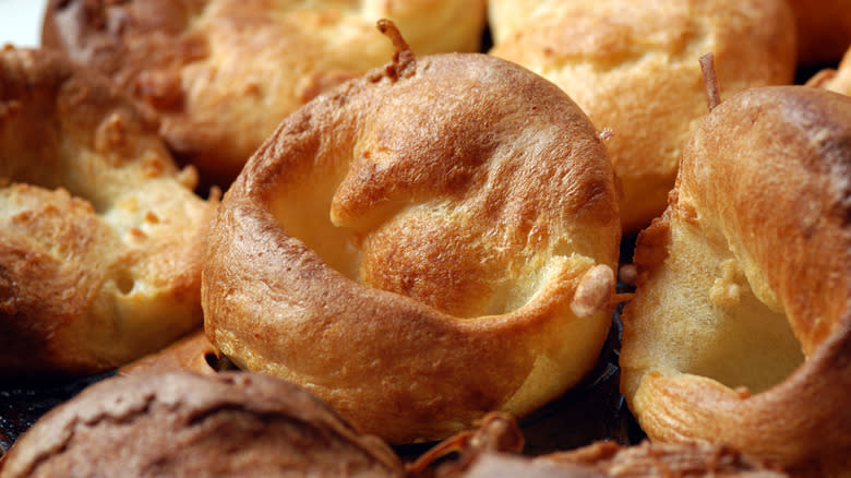 Yorkshire puddings close up