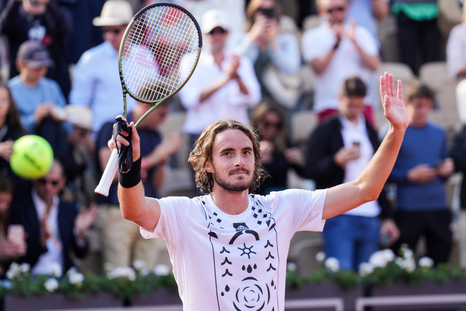 Stefanos Tsitsipas at the French Open.