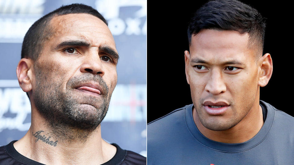 Outspoken boxing champ Anthony Mundine has come to the defence of embattled rugby star Israel Folau. Pictures: Getty Images