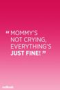 <p>You might think that by putting on a happy face when you're anything but happy is protecting your child. But kids can see right through that mask and it scares them, says <a href="https://www.sciencedaily.com/releases/2016/02/160223132539.htm" rel="nofollow noopener" target="_blank" data-ylk="slk:a study published in the Personality and Social Psychology Bulletin;elm:context_link;itc:0;sec:content-canvas" class="link ">a study published in the <em>Personality and Social Psychology Bulletin</em></a>. Hiding your negative emotions and faking positive ones not only makes you feel worse inside but it also hurts your relationship with your child. You don't have to tell them everything that's wrong but acknowledging your own feelings shows them it's okay for them to feel the same way.</p>