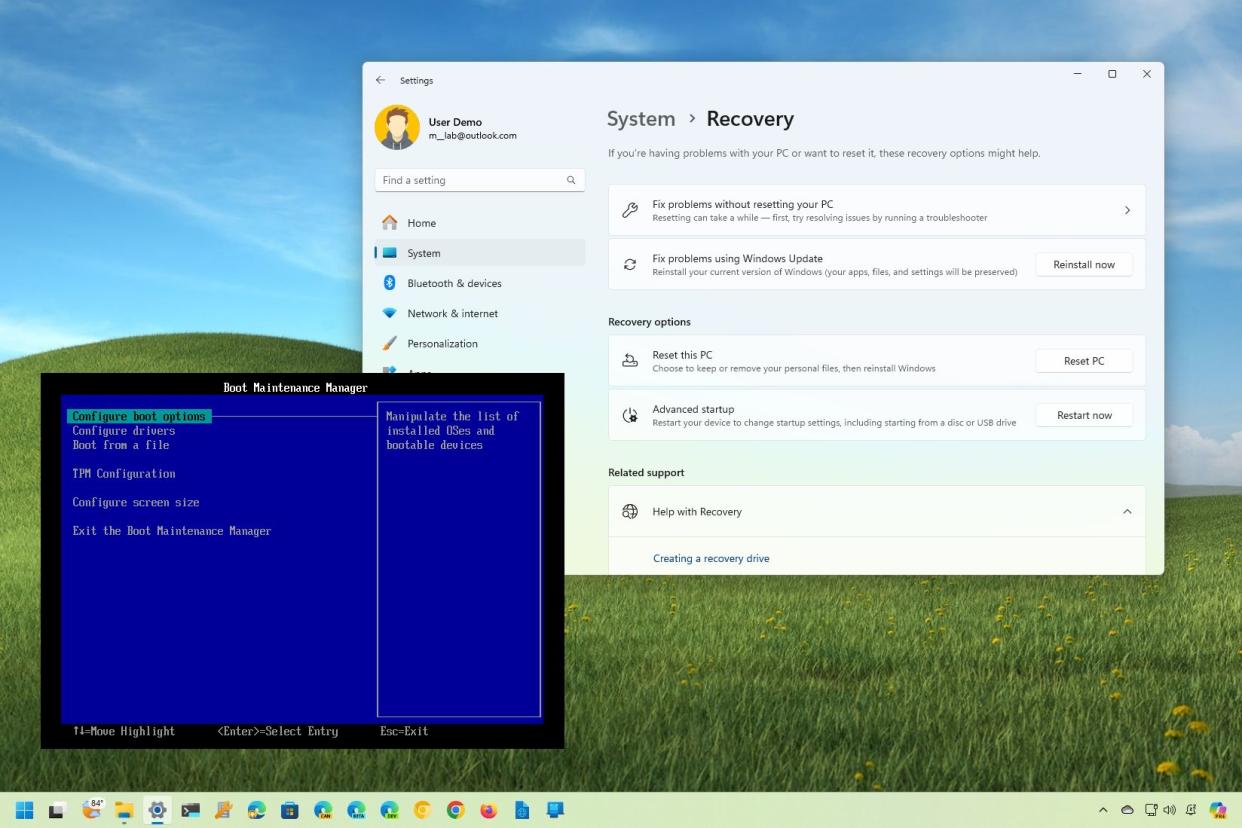 Windows 11 recovery settings. 