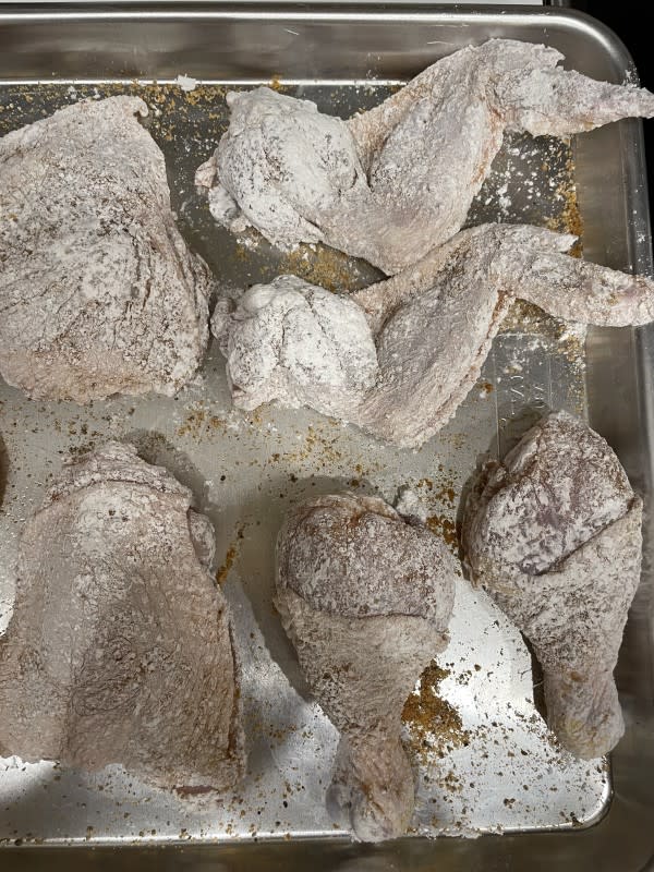 Patti LaBelle's Famous Fried Chicken Prep<p>Courtesy of Choya Johnson</p>