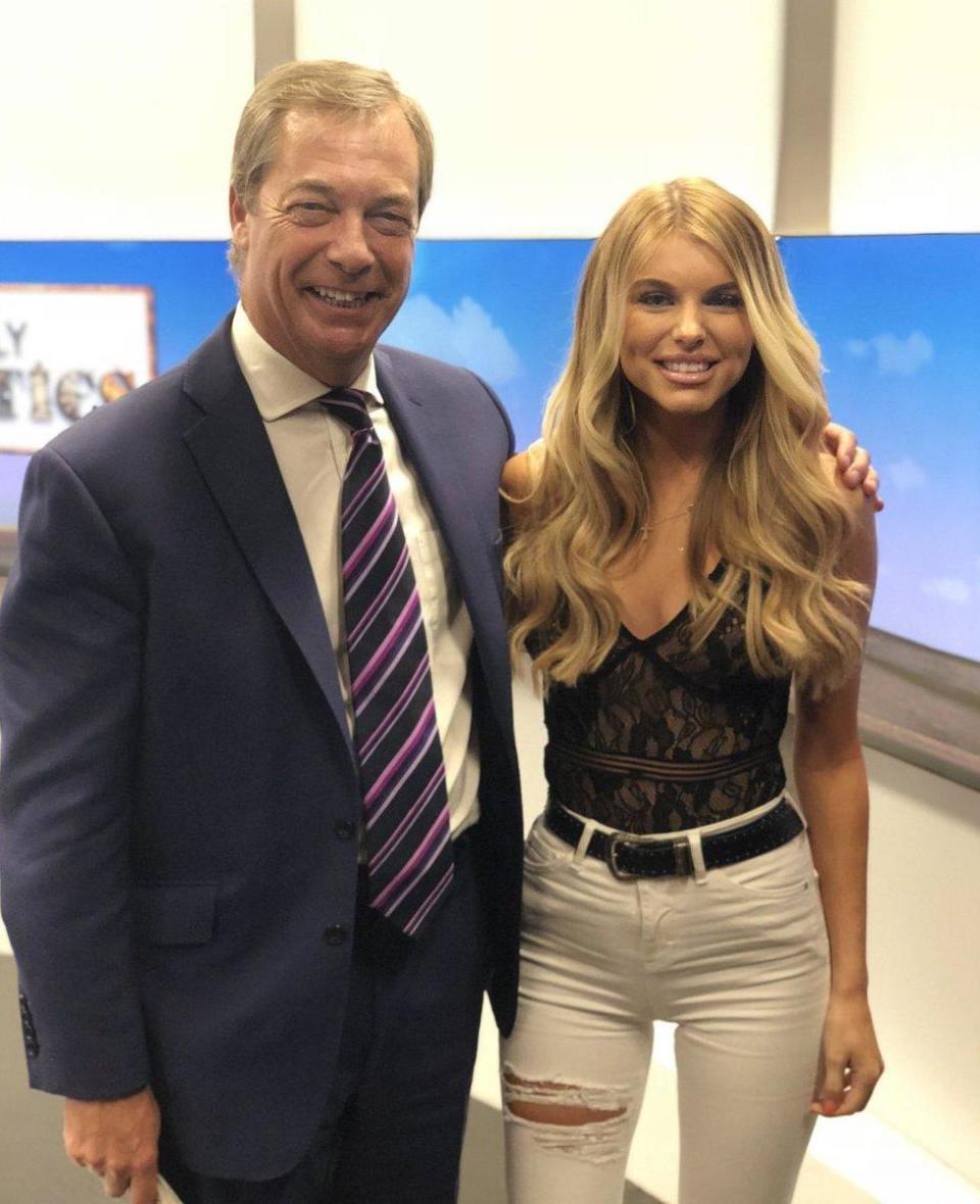 Nigel Farage with Love Island's Hayley Hughes (@Nigel_Farage)