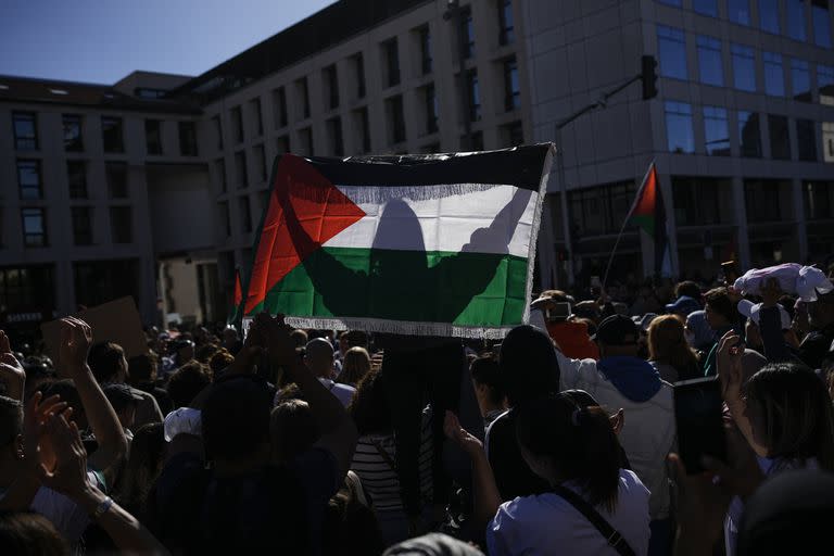 Una manifestación pro palestina en Marsella