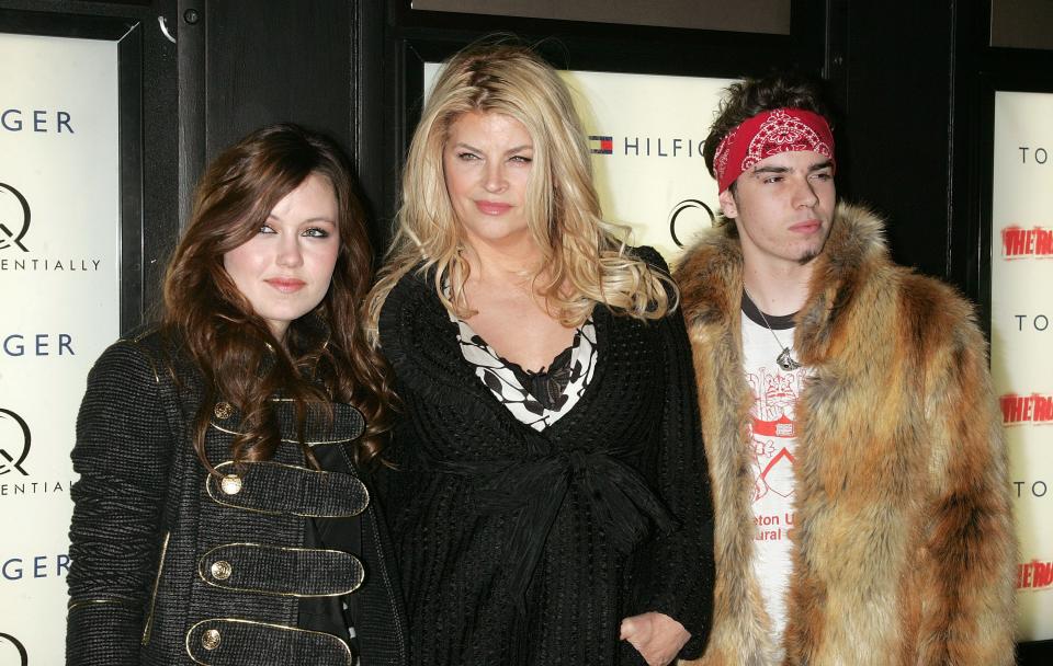 Kirstie Alley with children Lillie Price and William True in 2010.