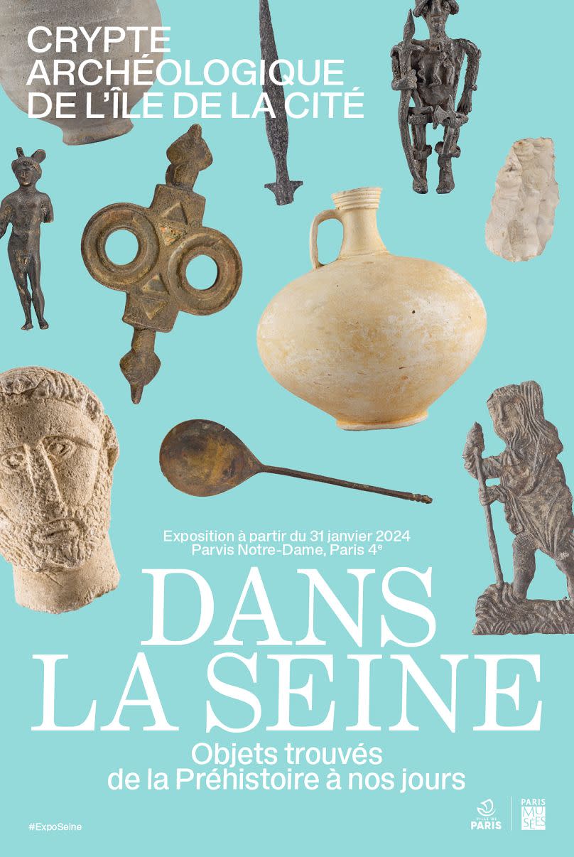 The poster for the exhibition "Dans La Seine".