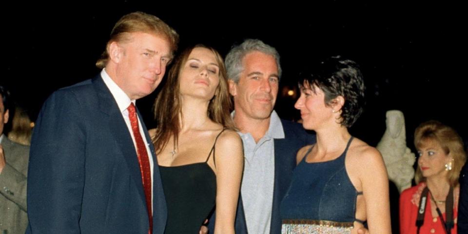 Donald Trump, Melania Knauss, Jeffrey Epstein, & Ghislaine Maxwell At Mar-A-Lago